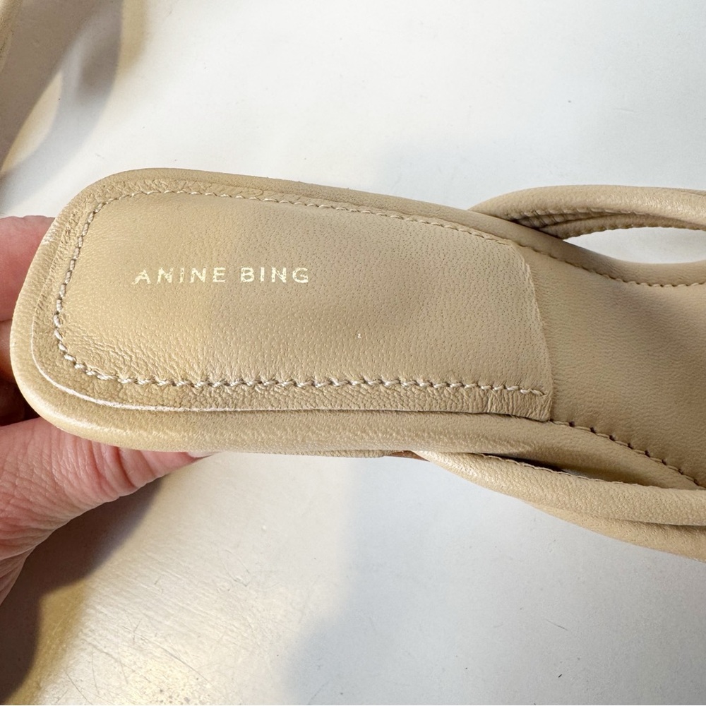 Anine Bing |‎ Suki Sandals in Sand Sz. 39 - Picture 6 of 12